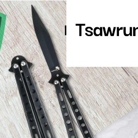 TSAWRUN- Pisau Lipat Folding CS Go Balisong Hunting Knife - C3