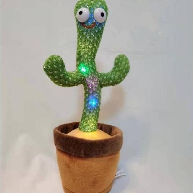 Kids Mainan Kaktus Bergoyang Dancing Cactus Boneka Kaktus Goyang dan Bicara Kaktus Joget Ngomong