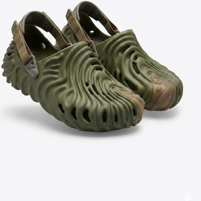 Sepatu Crocs bekas/second/pl/preloved Salehe Bembury x Crocs Pollex Clog "Cucumber/Cactus"