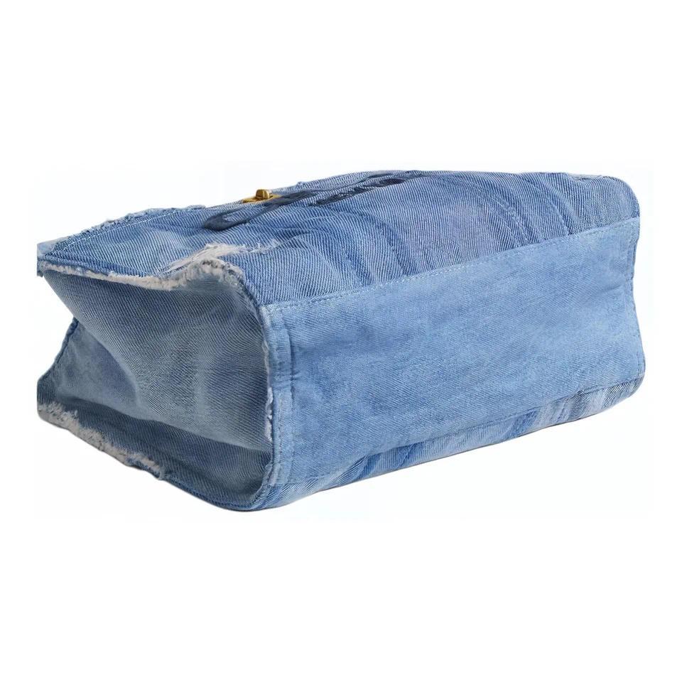 COACH Cargo Denim Tote Bag, Shopping Bag, Handbag Meum Women's Denim Blue CCX13-B4EI
