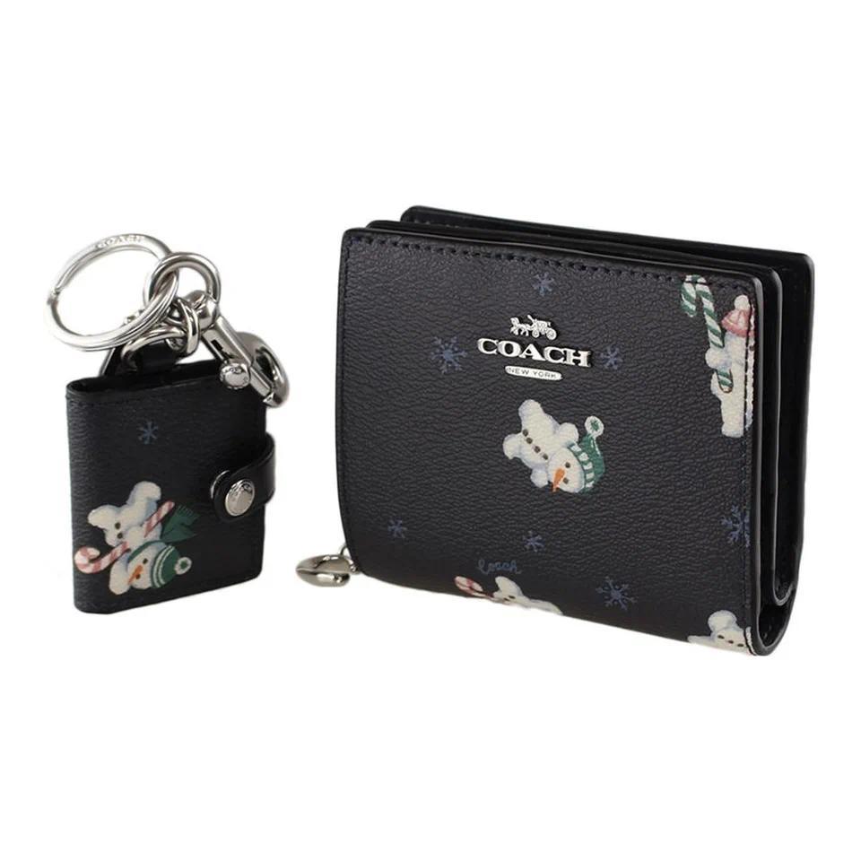 COACH Boxed Canvas Leather Wallet Unisex Black C6941-SVF23