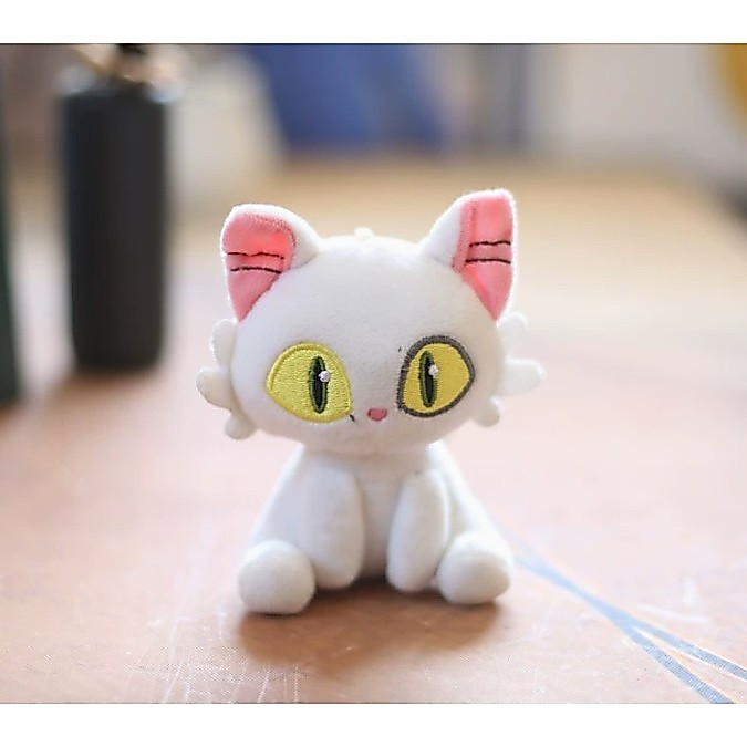 Gantungan Kunci Tas Keychain Bagcharm Daijin Suzume Makoto Shinkai White Cat Kucing Putih