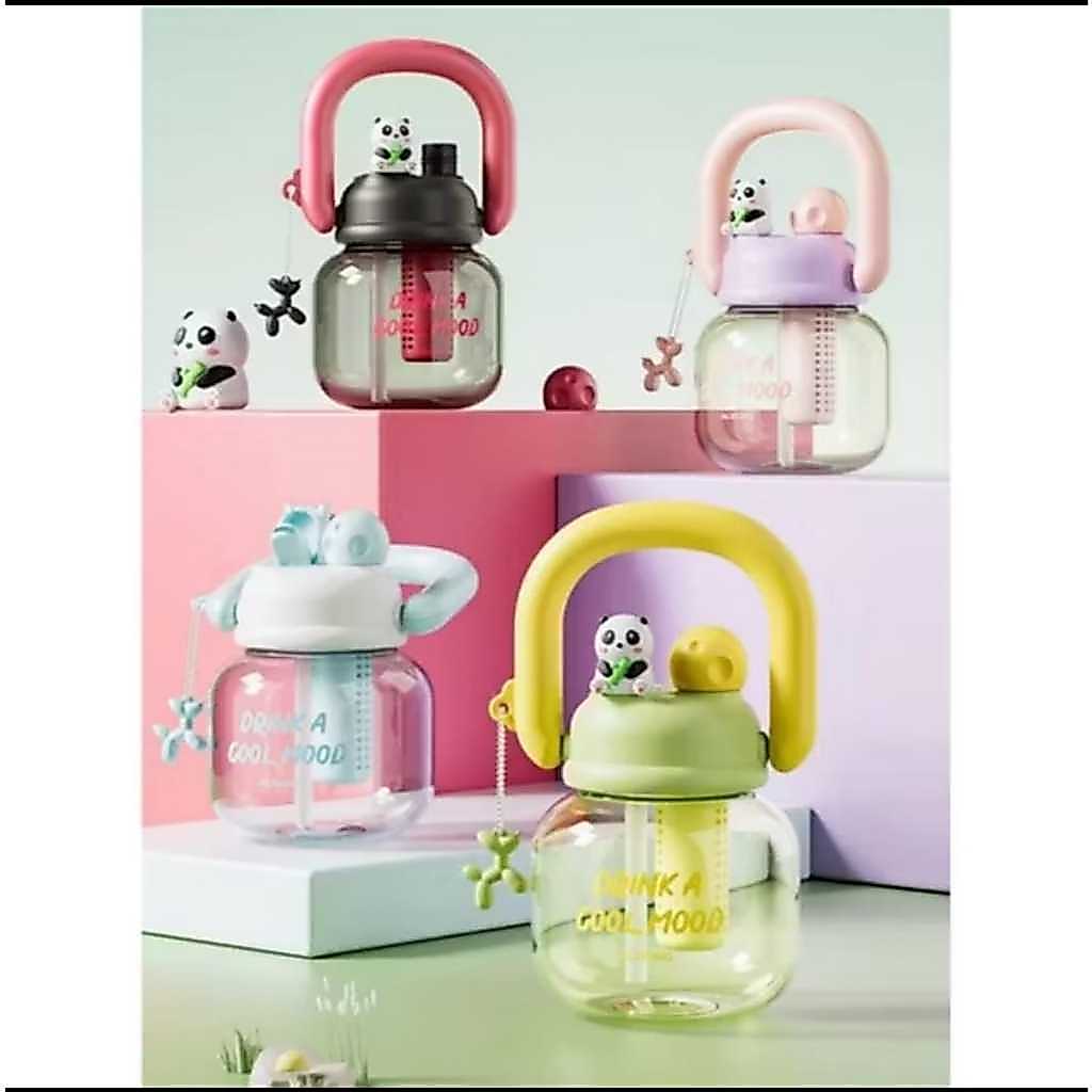 Botol  Gemoy aestetic, botol minum 800ml, botol lucu 2 cara minum