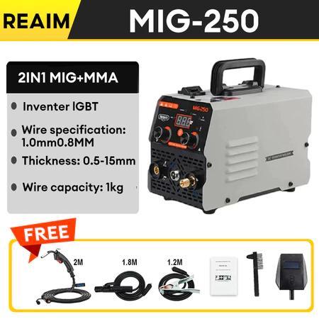 REAIM Mesin Las 3-IN-1 Welding Inverter MIG/MMA/TIG 120A Mesin Las Mig Tanpa Gas Mesin trafo las - M
