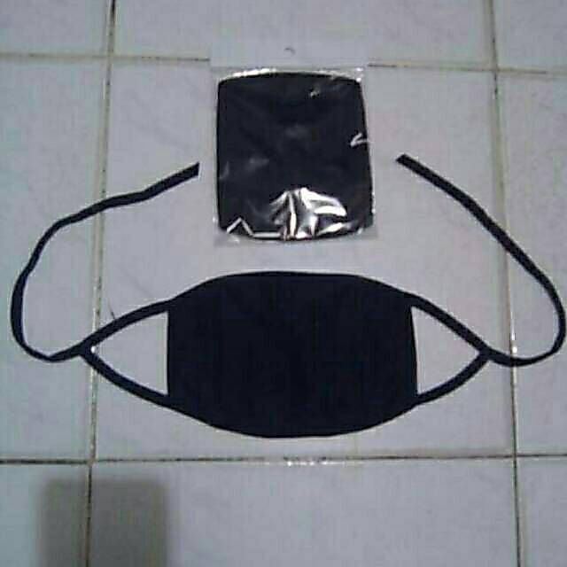 Masker kain/Masker mulut/Masker pabrik/Masker kesehatan polos hitam