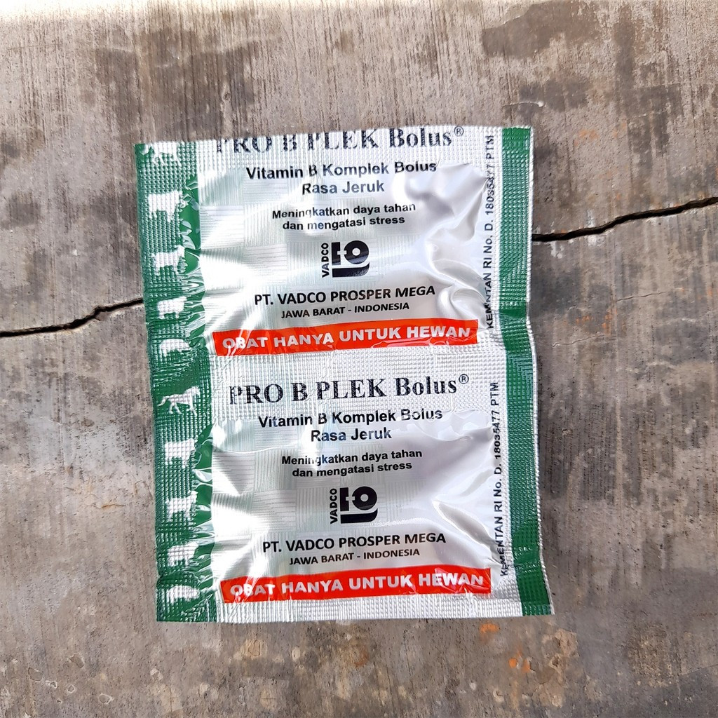 PRO B PLEX 5 BOLUS (1 BLISTER) - Vitamin B Komplek Untuk Hewan