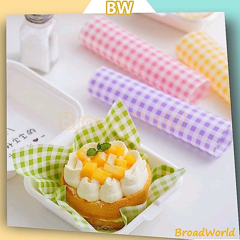 Cake Kertas Alas Cake Bento 50pcs / Alas Nasi Bento Kertas Pembungkus Makanan / Kertas Alas Bento / 