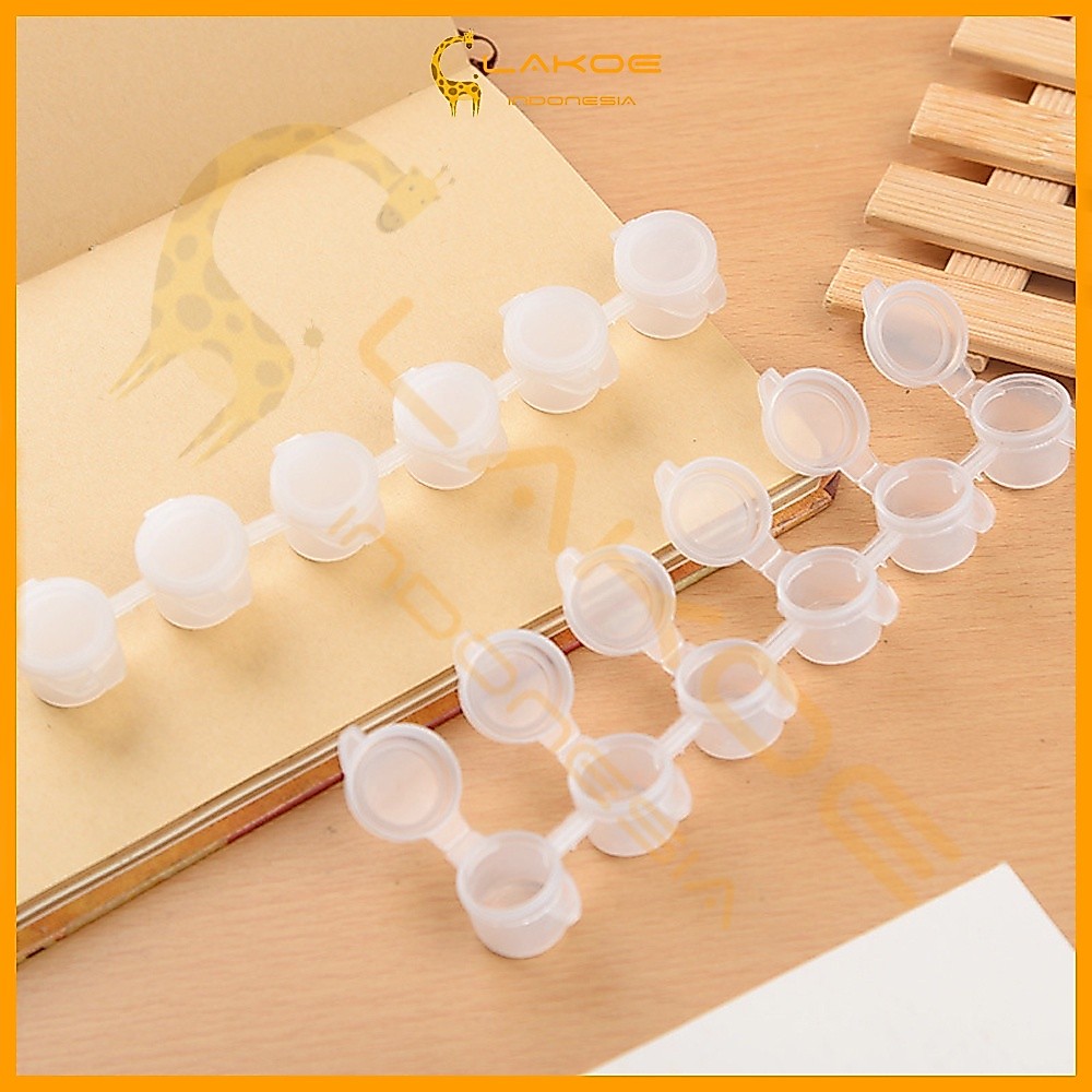 LAKOE tempat cat acrylic wadah cat Pot Cat plastik 3ml & 5 ml