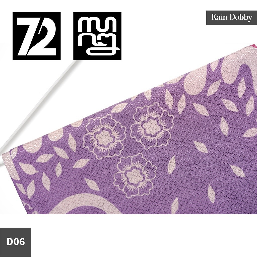 72 Batik - Bahan Batik Dobby Dobi Dobbi Dolbi Motif Kembang Slime Warna Pink Ungu Lilac 724277 KAMP2