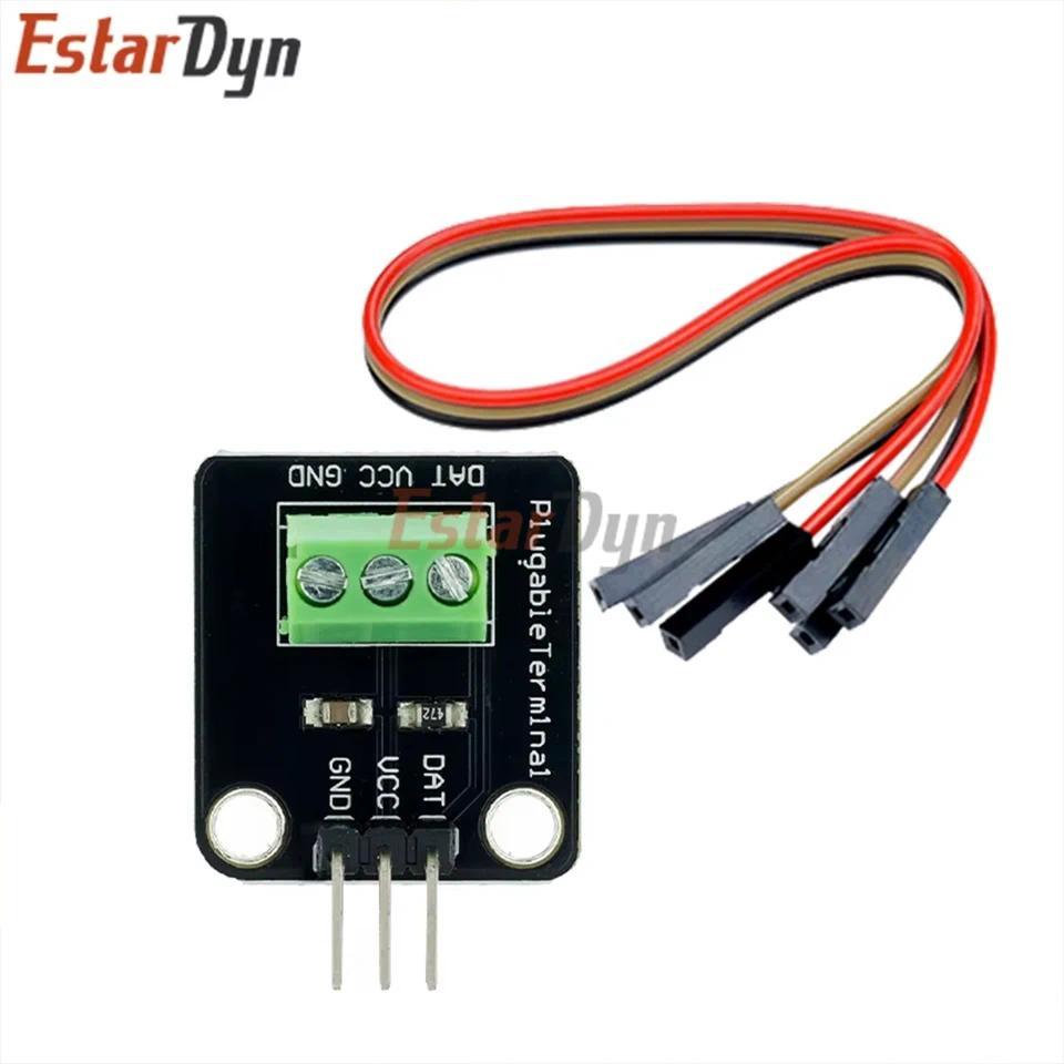 Sensor Suhu DS18B20 Tahan Air, Kabel 100cm, Probe Baja Tahan Karat, Modul Digital untuk ESP32, Akuar