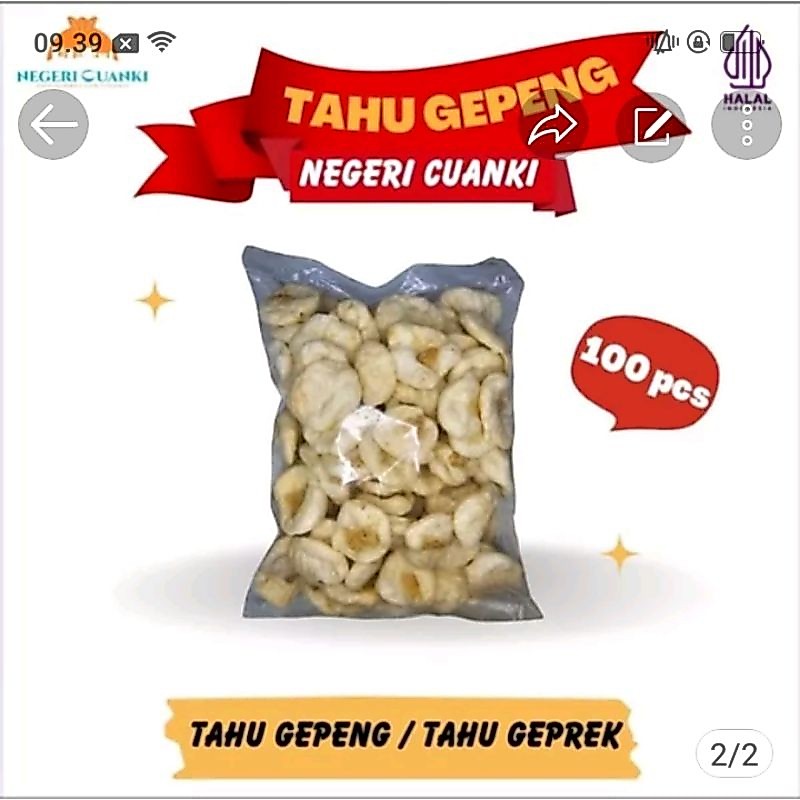Tahu gepeng isi 100 pcs toping seblak Baso Aci bakso cuanki mie ayam mie instan baso malang bakso sa