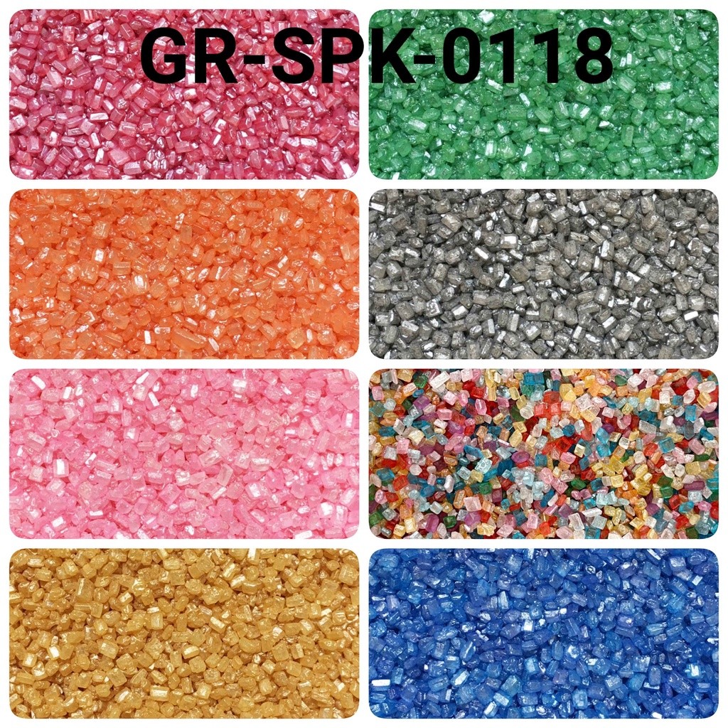 SPK118 - (40gram botol) Sprinkles sprinkle sprinkel edible bisa dimakan batu permata rock sugar kue 