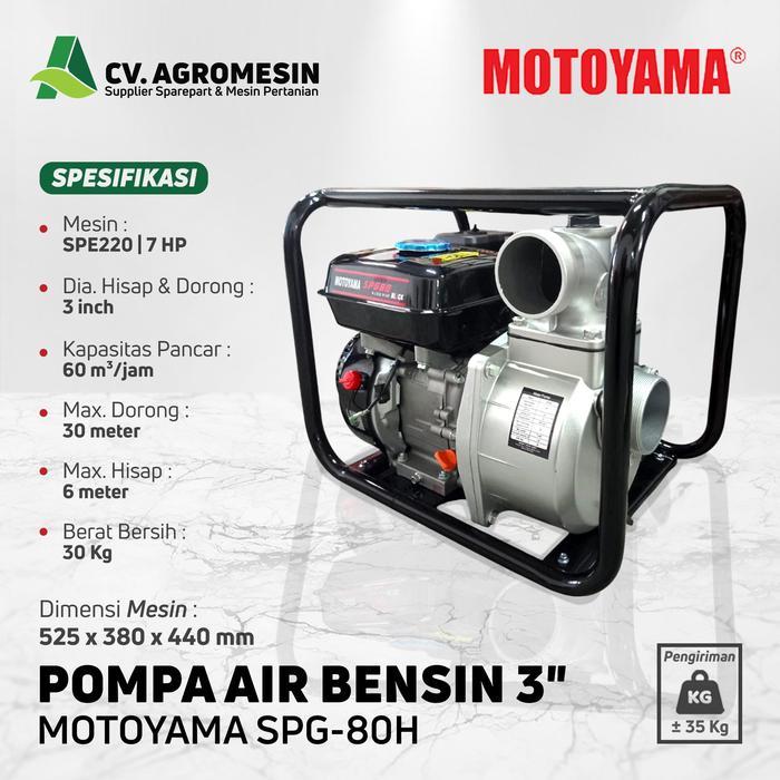 POMPA AIR BENSIN MOTOYAMA SPG80 ALKON 3 INCH