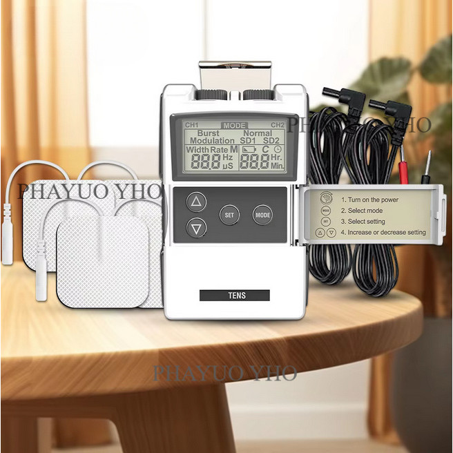 Alat Terapi TENS EMS NMES Alat Pijat Elektronik Stimulator Otofisioterapi Dual Channel Pereda Nyeri 