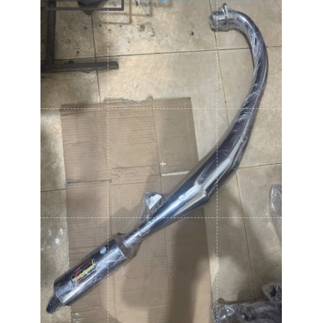 CACAT knalpot satria hiu lumba 2tak full krom andy speed