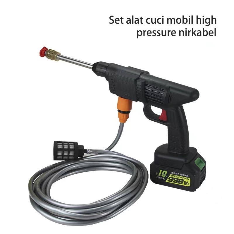 AUPSHOP Alat Cuci Mobil Cuci Steam Cordless Tanpa Kabel Ac Mobil Screen Salon Berkualitas Pompa Mesi