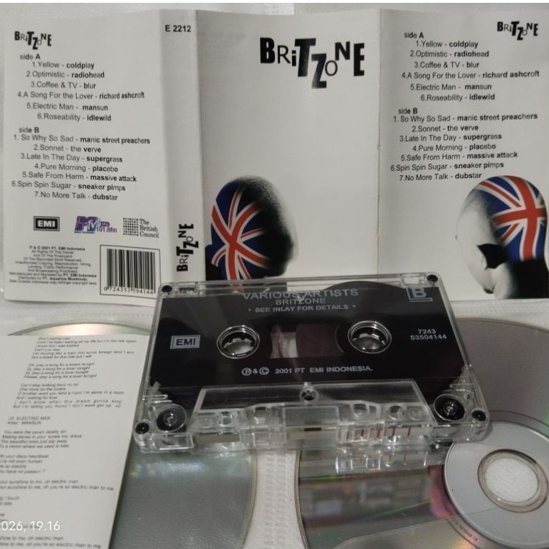 kaset BRITZONE ( coldplay, radiohead, blur, the verve and more..)