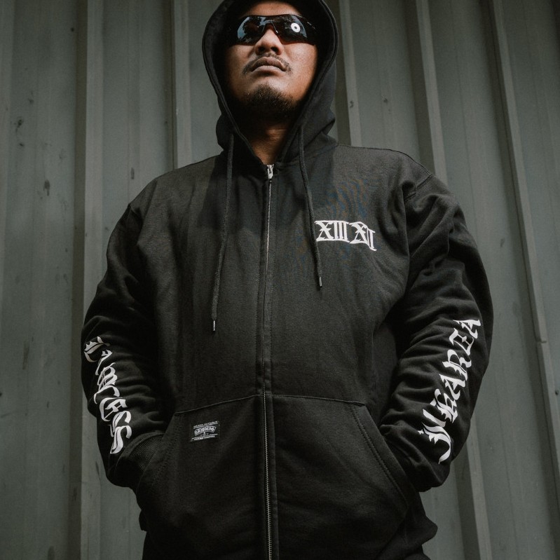 Zip Hood Lawless Crowd Contra Black Hoodie | Hood Jumper Jaket Sweater | Etaks