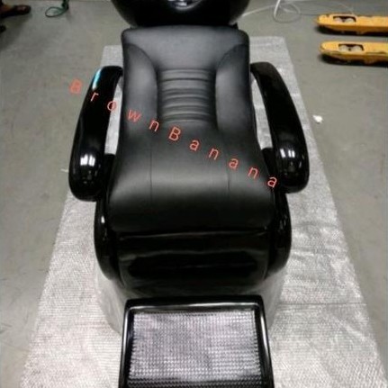Kursi Keramas Fiberglass Hitam Washback Cuci Rambut Barbershop Salon Kecantikan