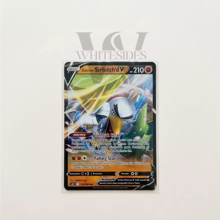 Sirfetch'd V - SC3A 2021 Pedang & Perisai Koleksi VMax Set A Berkilau Pokemon Charizard Snorlax Psyd
