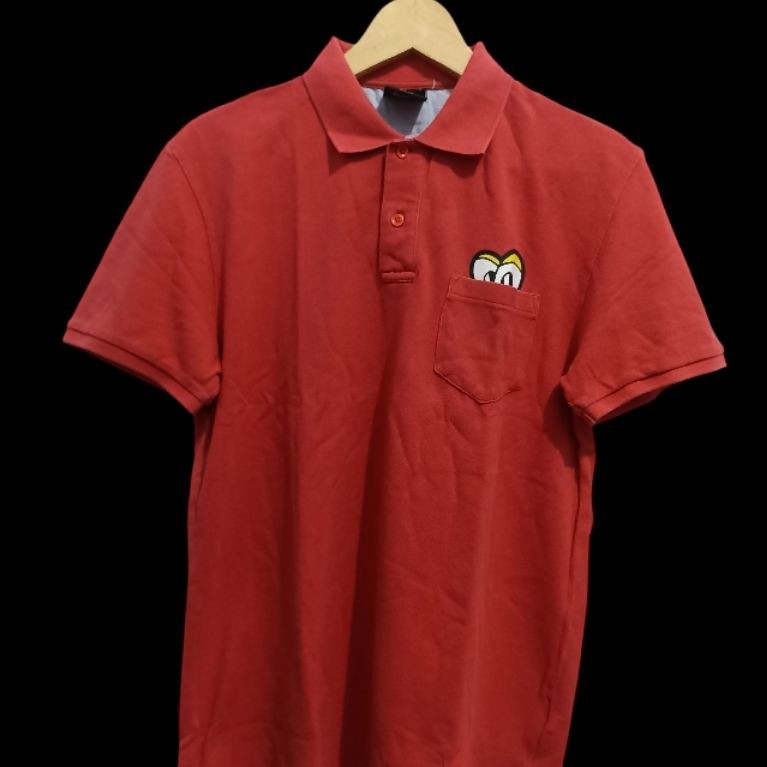 kaos polo shirt feltics merah sz M (108-110*68)
