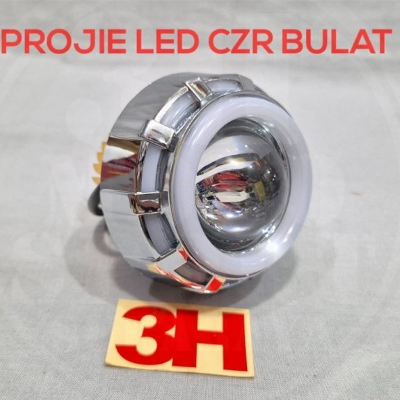 LAMPU DEPAN PROJIE CZR 3.5 inch BULAT BIRU/MERAH/MERAH ; MERAH/HIJAU/MERAH ;MERAH/BIRU/MERAH