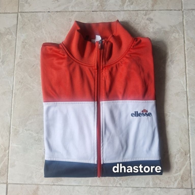 PREMIUM] Tracktop Ellesse Retro Colorblock - Red White Navy