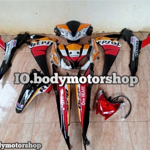 Cover body full sett kap body Honda Blade new 125 lengkap dengan lampu AB +SEIN