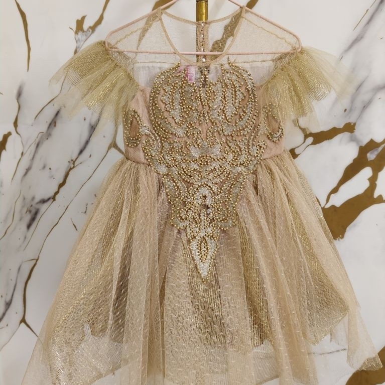 Gaun anak Gold Georgina rose