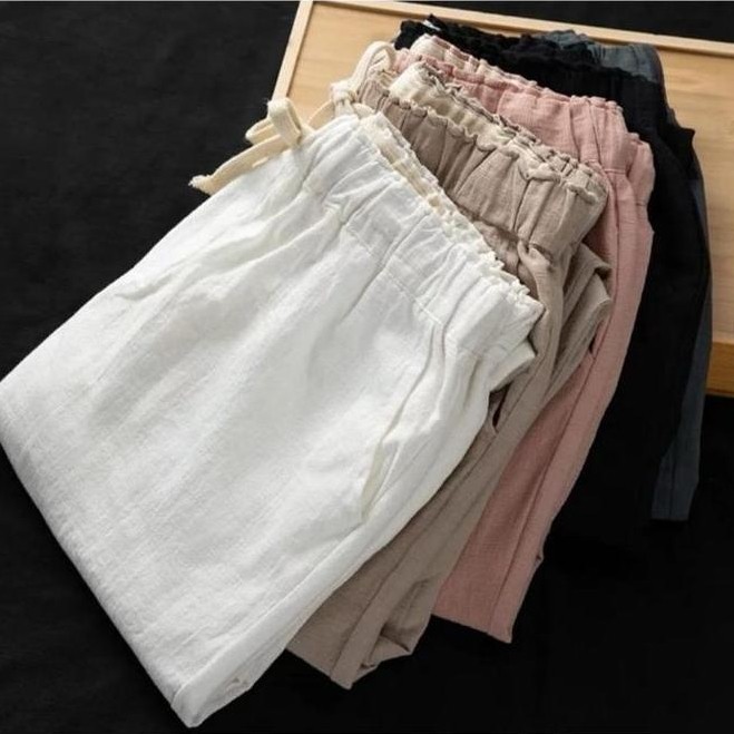 PROMO Elviza Baggy Pants Linen Wanita Celana Linen Panjang Wanita Promo Celana Panjang Wanita Terbar