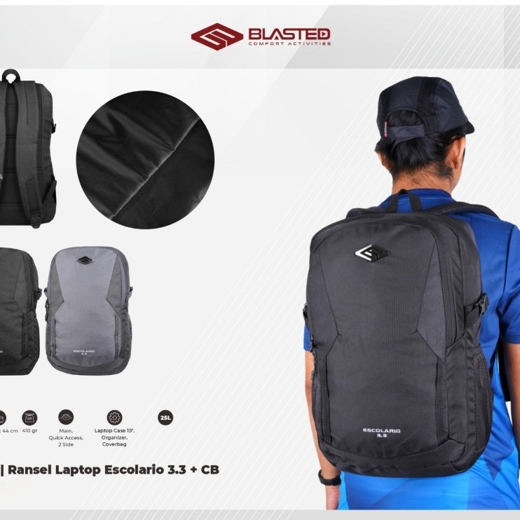 Tas Pria Ransel Blasted Lescolario 201033 Sekolah Kuliah Dewasa Laptop Backpack