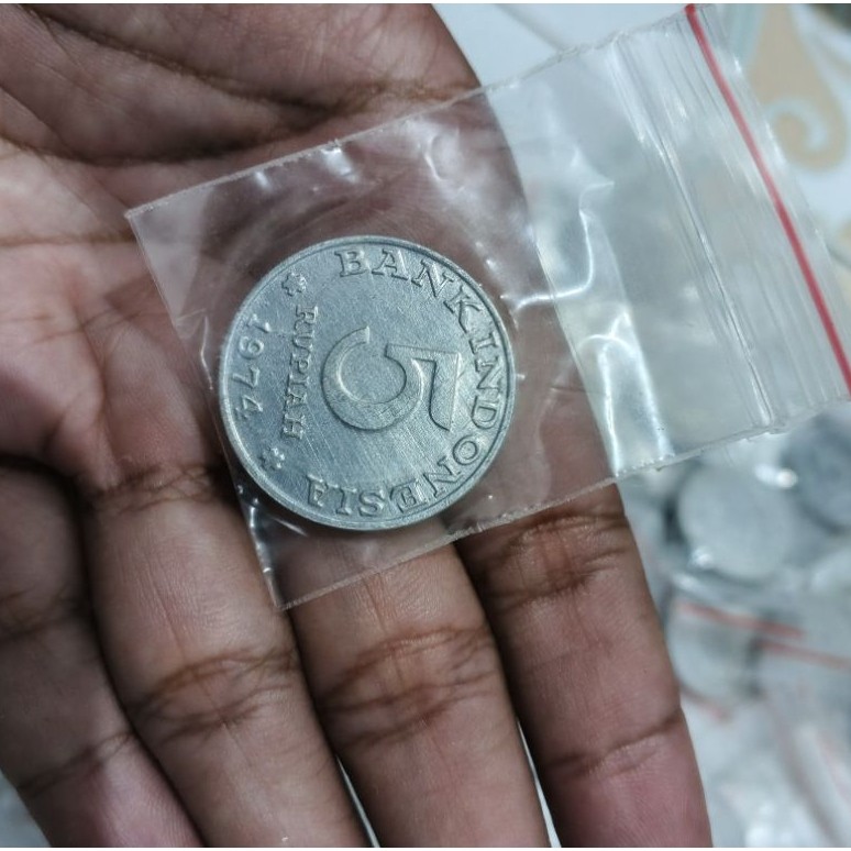 UANG KOIN KUNO 5 RUPIAH KB 1974