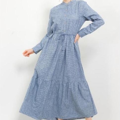X EIGHT Fritha Dresses - Gamis Motif Kotak Kecil