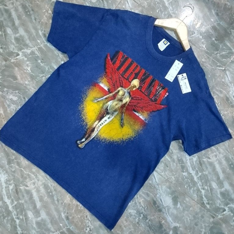 Kaos Band NIRVANA/T-shirt Musik Vintage/Kaos Brand/Colaboration/official band Musik/Second Band/Seco
