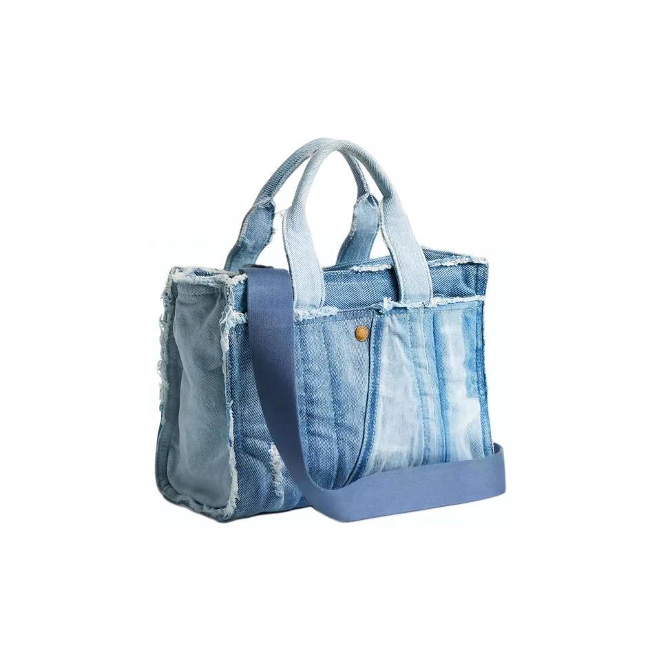 COACH Cargo Denim Tote Bag, Shopping Bag, Handbag Meum Women's Denim Blue CCX13-B4EI