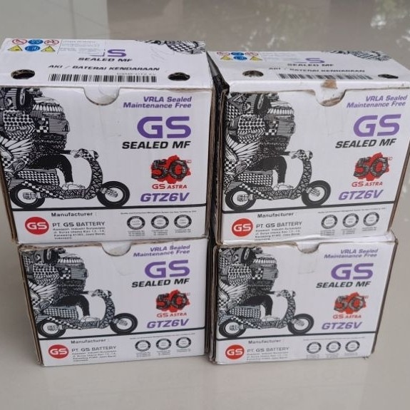 aki motor metik pcx 160 vario 160 cbr aki kering murah accu GS astra GTZ12V 6Ah