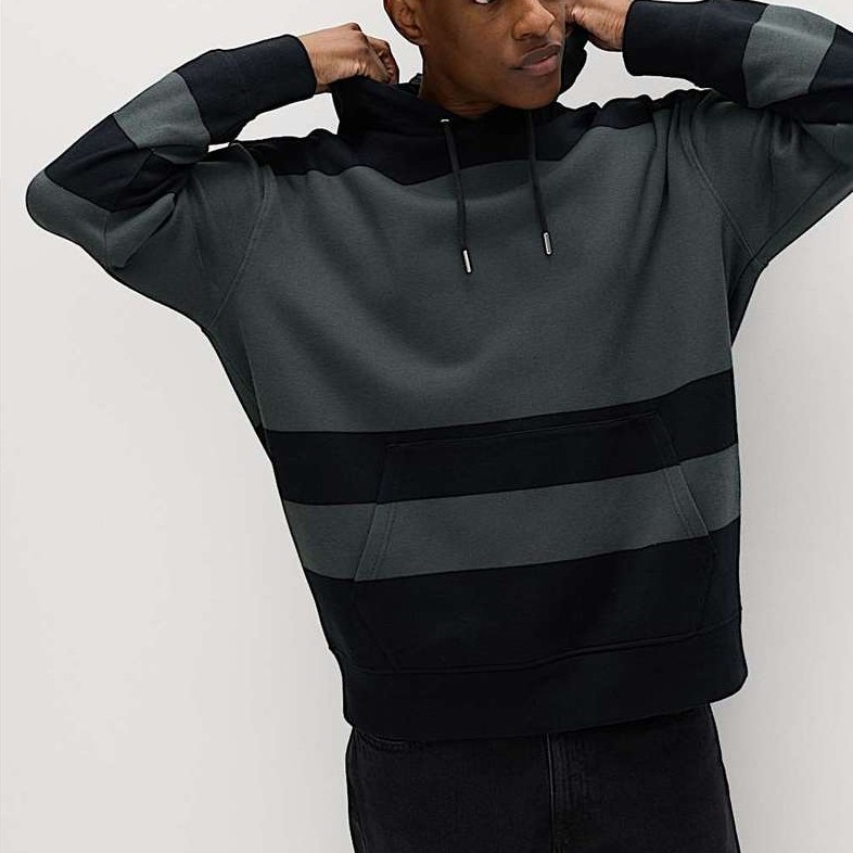 M&S - Sweater Pria  - Pure Cotton Colour Block Hoodie