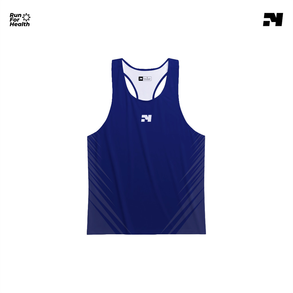 Vemosty Jersey Singlet Browne Navy Gym Fitness Atletik Atlet  Dry Fit Full Print