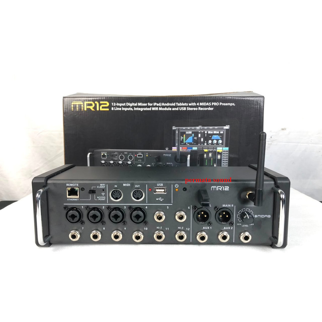 MIXER MIDAS MR12 - 12 CHANNEL TABLET - CONTROLLED DIGITAL MIXER MIDAS MR 12