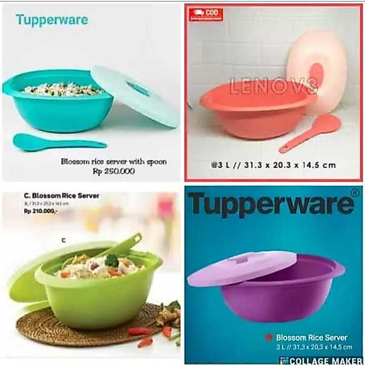 rice blossom 3 L tupperware blossom rice server