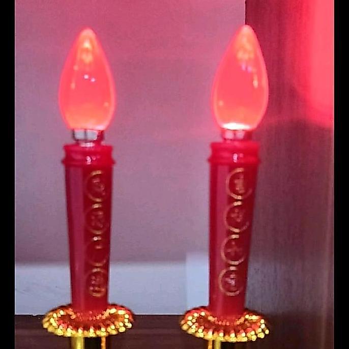 bola lampu sembahyang bollam Lampu Sembahyang Led -Bening - merah