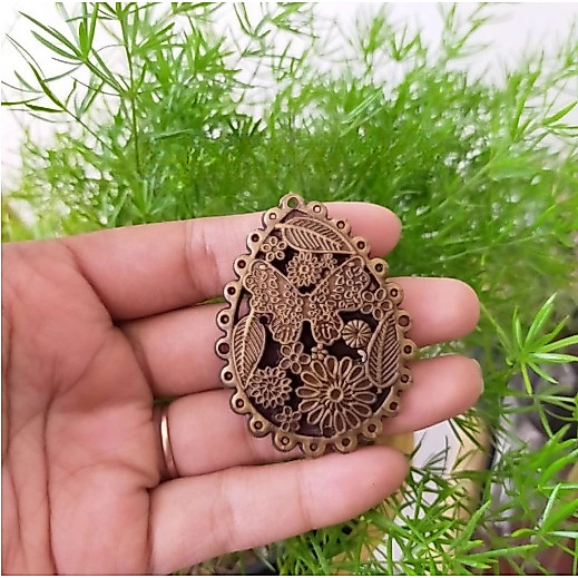 Ornamen Hias Bakaran Oval - Atg bakaran Etnik - Manik Bakaran