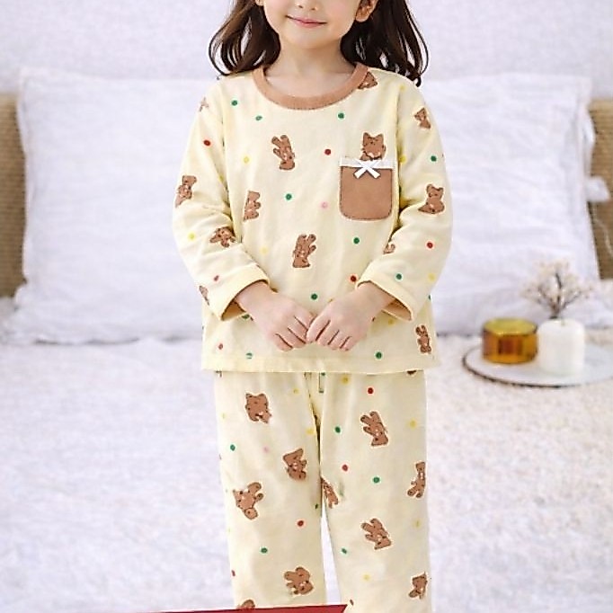 Baju piyama anak motif gemoy anak cewe lengan panjang celana panjang