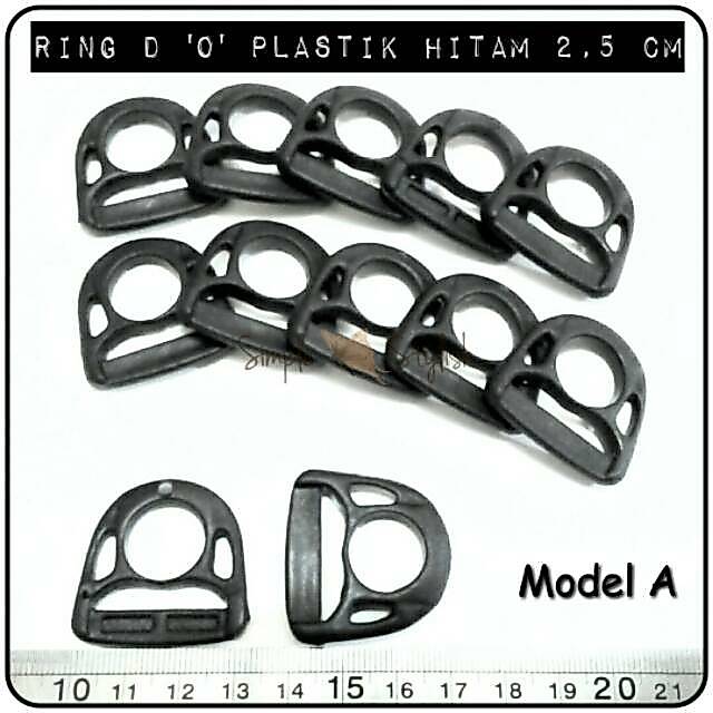 Ring D 25 mm Plastik hitam