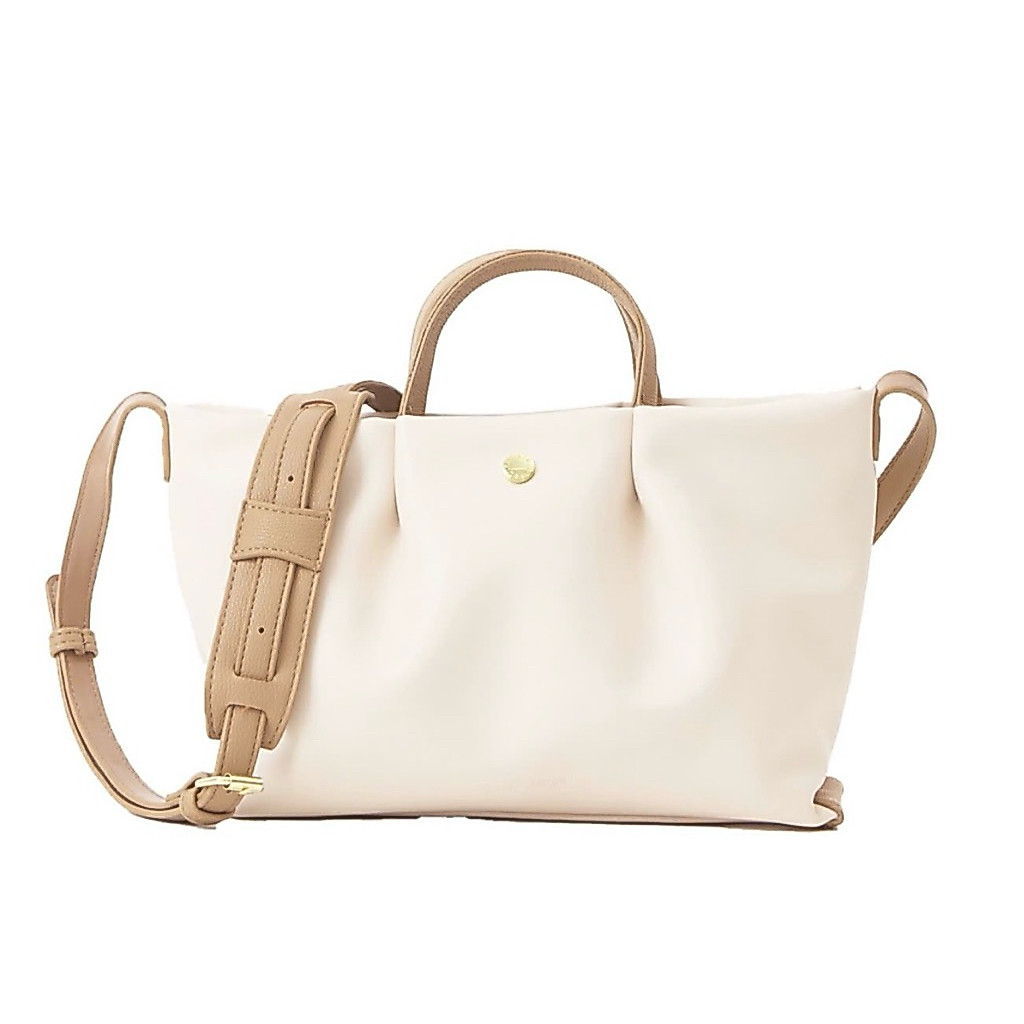 Legato Largo - Faux leather mini shoulder bag SMALL - IVORY