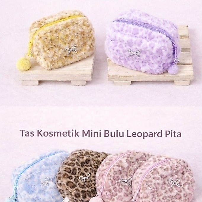 Pouch Make Up | Tas Kosmetik Mini | Pouch Lucu | Pouch Leopard | Pouch Mini