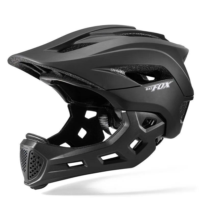 BATFOX child Bicycle helmet mtb Detachable kids full face helmet for children motorcycle casco bicic