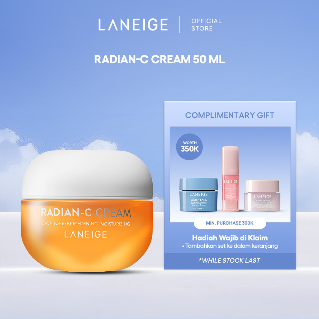 LANEIGE Radian-C Cream 50 mL - Brightening Moisturizer, Krim Vitamin C untuk Mencerahkan