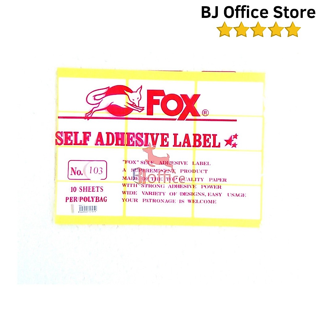 Label Fox 103 Label Nama / Label Undangan