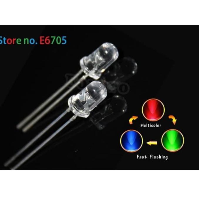 Led 3 warna Kedap Kedip 5mm 5 mm - 2 Warna